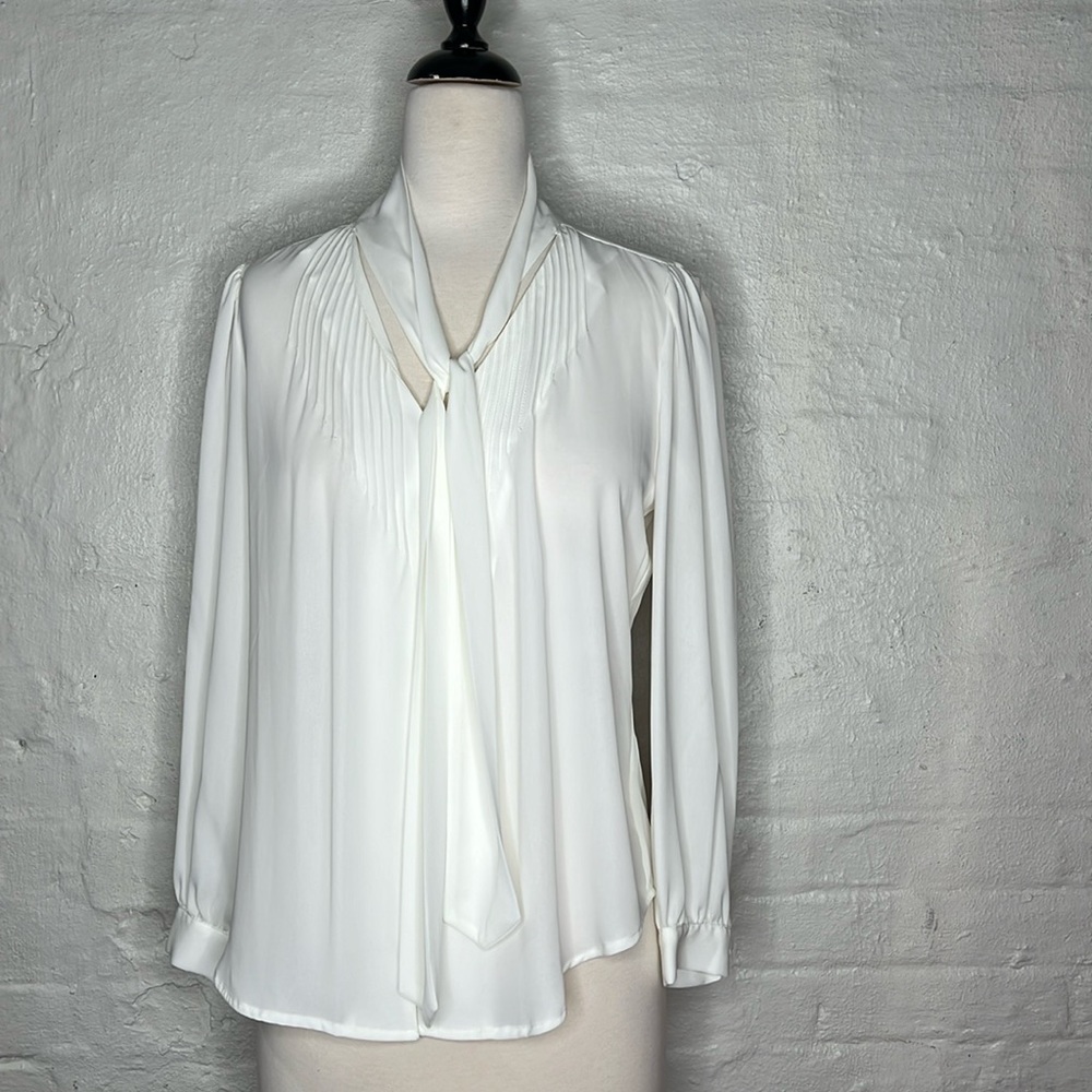 JCrew Drapey Tie-Neck Top